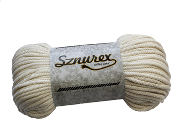 Sznurek bawełniany 5 mm- 100mb- Ecru