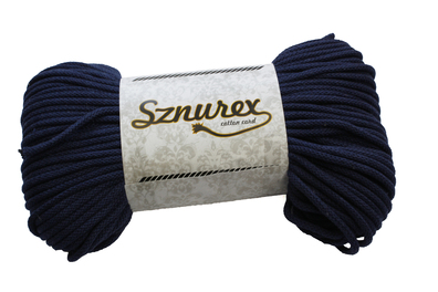 Sznurek bawełniany 5 mm- 100mb- Granat