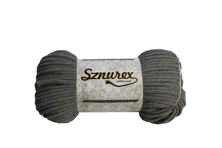 Sznurek bawełniany 5 mm- 100 mb- SZARY
