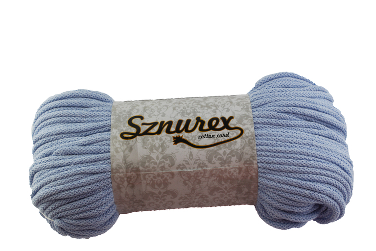  Sznurek bawełniany 5 mm- 100 mb- BLĘKITNY