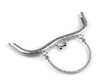 BIGIEL METALOWY  DO TORBY 19,5 X 13 CM- RAMKA- PÓŁPRODUKT - NIKIEL