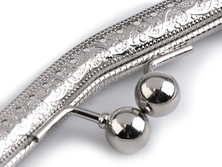 BIGIEL METALOWY  DO TORBY 19,5 X 13 CM- RAMKA- PÓŁPRODUKT - NIKIEL (3)