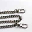  Łańcuszek metalowy do torebki z karabińczykami-  oczka 12/9 mm - NIKIEL- 100 cm (2)