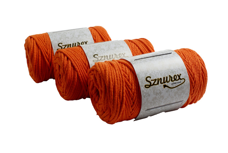 Sznurek bawełniany 3mm- 100mb- POMARAŃCZOWY