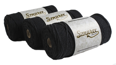 Sznurek bawełniany 3mm- 100mb- GRAFIT