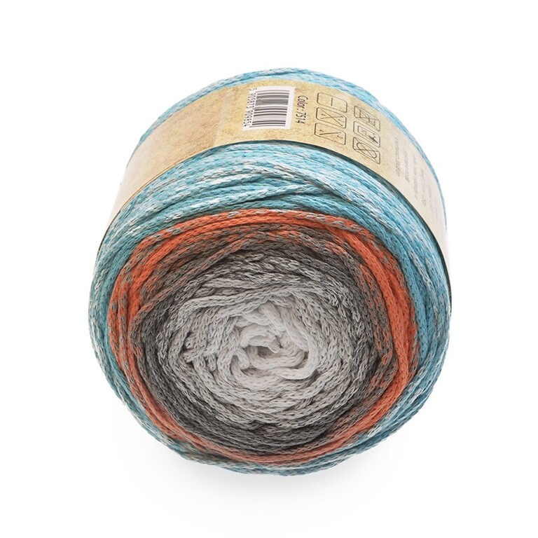 SZNUREK MACRAMA, OMBRE, CACE, OKRĄGŁY, 2MM