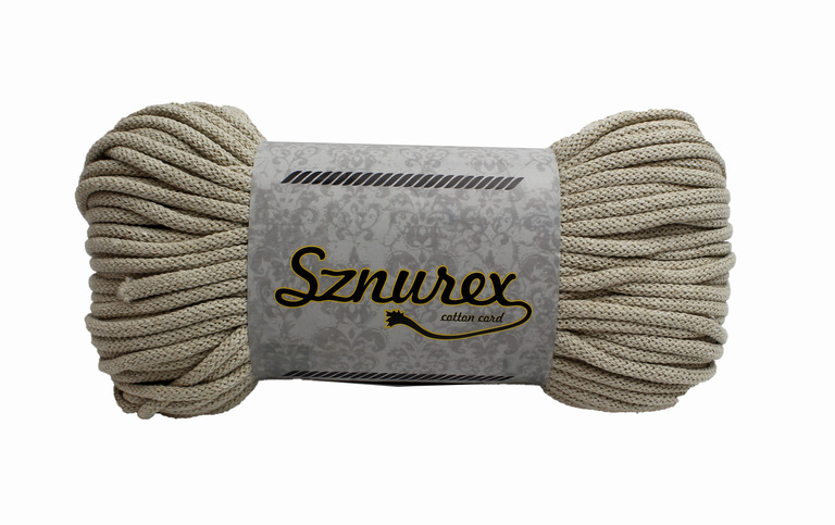 Sznurek bawełniany 5 mm- 100 mb- NATURALNY