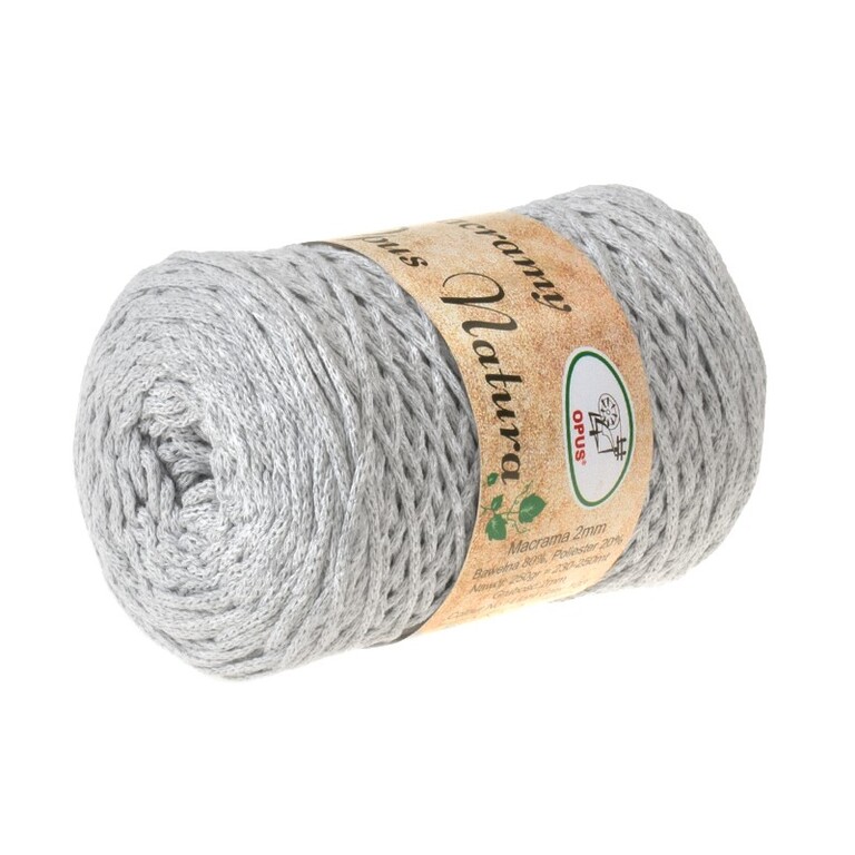 Sznurek Macrama Opus Natura 2mm- JASNY POPIEL 103
