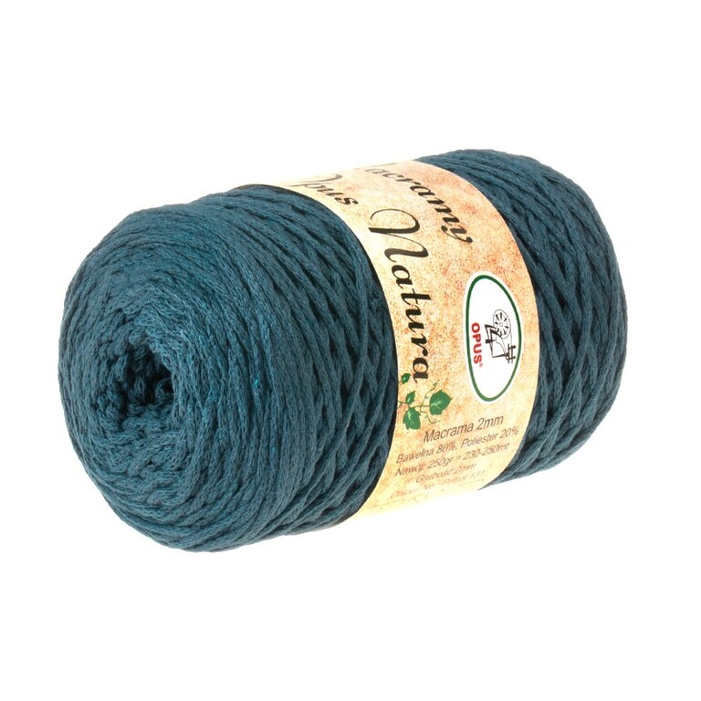 Sznurek Macrama Opus Natura 2mm-PETROL- 131