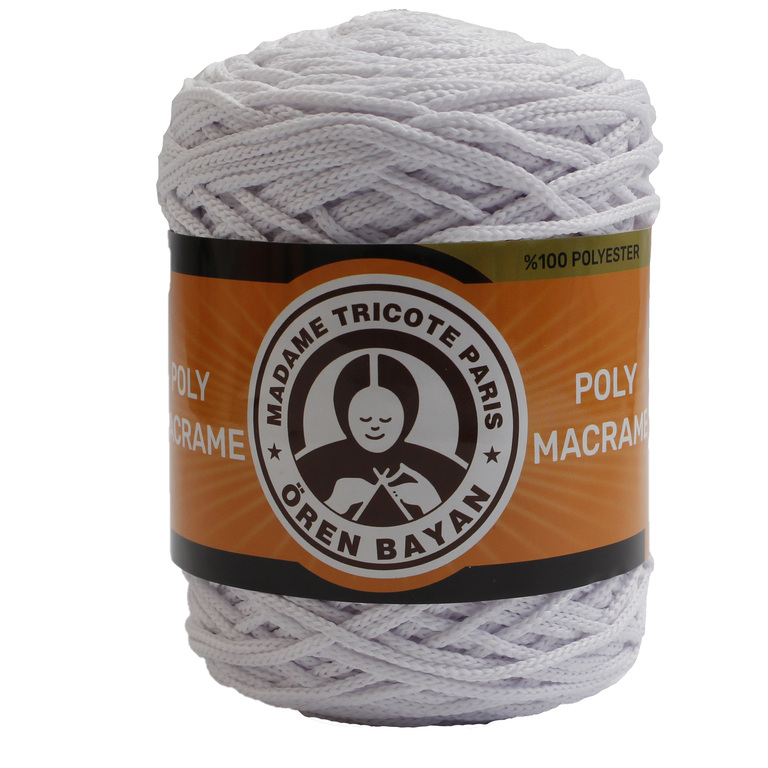 SZNUREK POLY MACRAME- BIAŁY 101