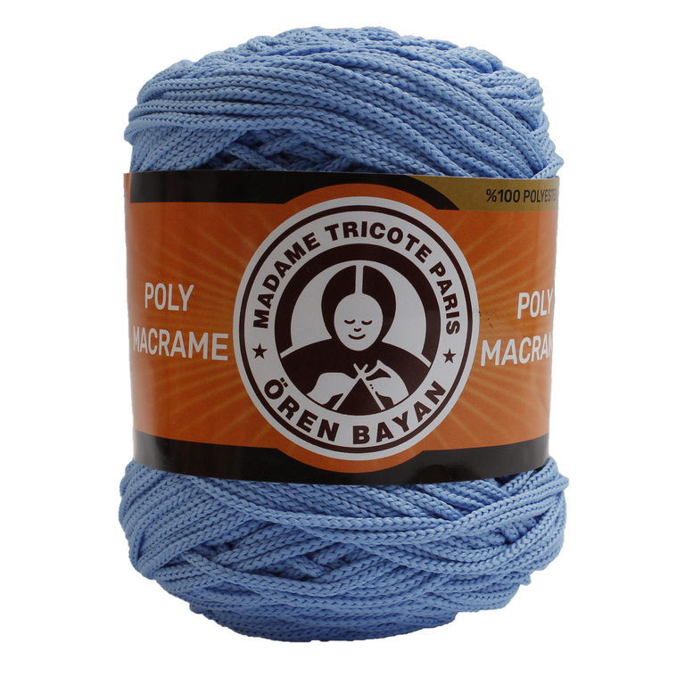 SZNUREK POLY MACRAME- NIEBIESKI 124