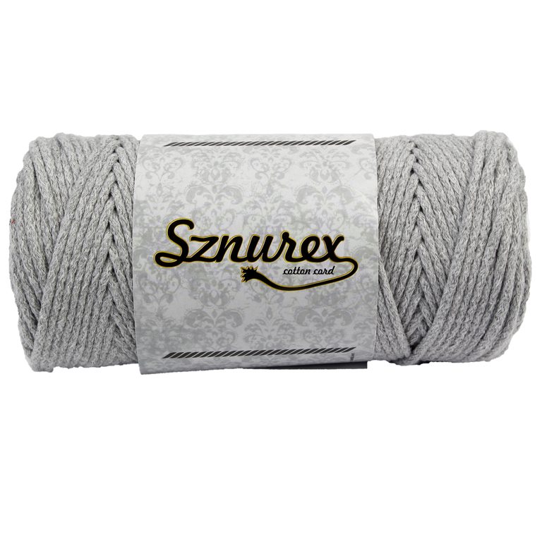 Sznurek bawełniany jasny szary - producent Sznurex