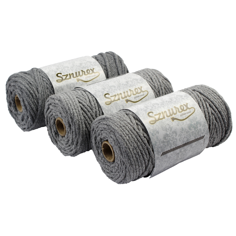 Sznurek bawełniany szary producent Sznurex