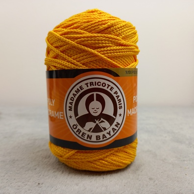 SZNUREK POLY MACRAME- ŻÓŁTY- 108