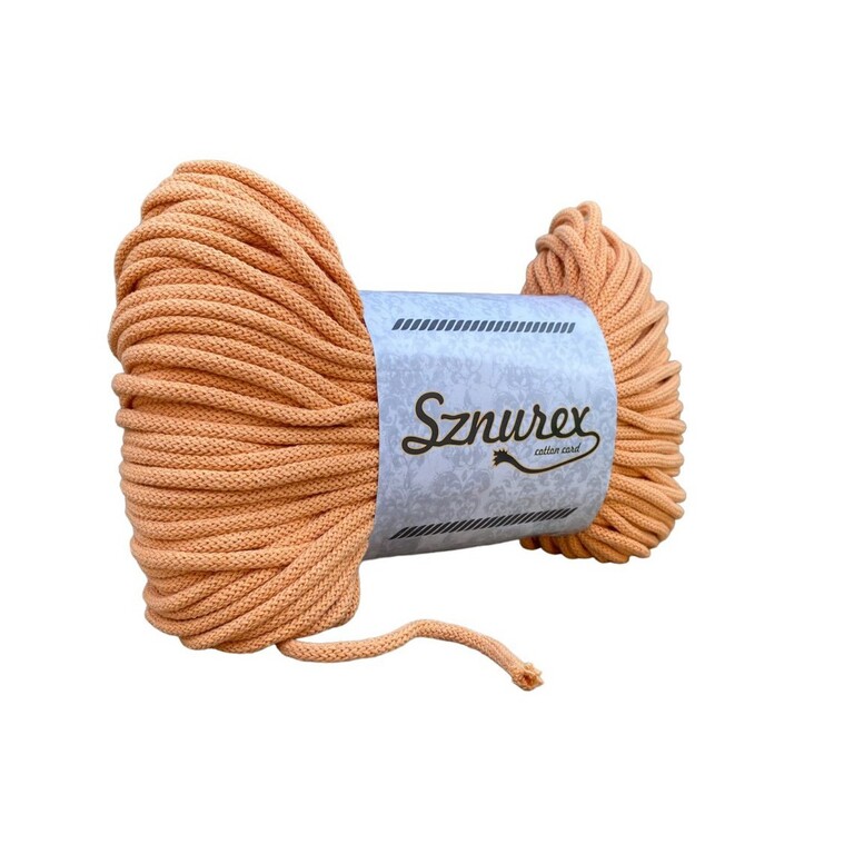 sznurek bawełaniany, 5mm, z rdzeniem, na koszyki, torebki, dywany